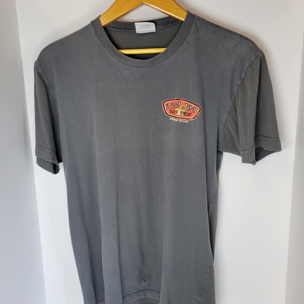 Ron Jon Surf Shop Orange Beach Graphic T-Shirt Charcoal Gray Small
